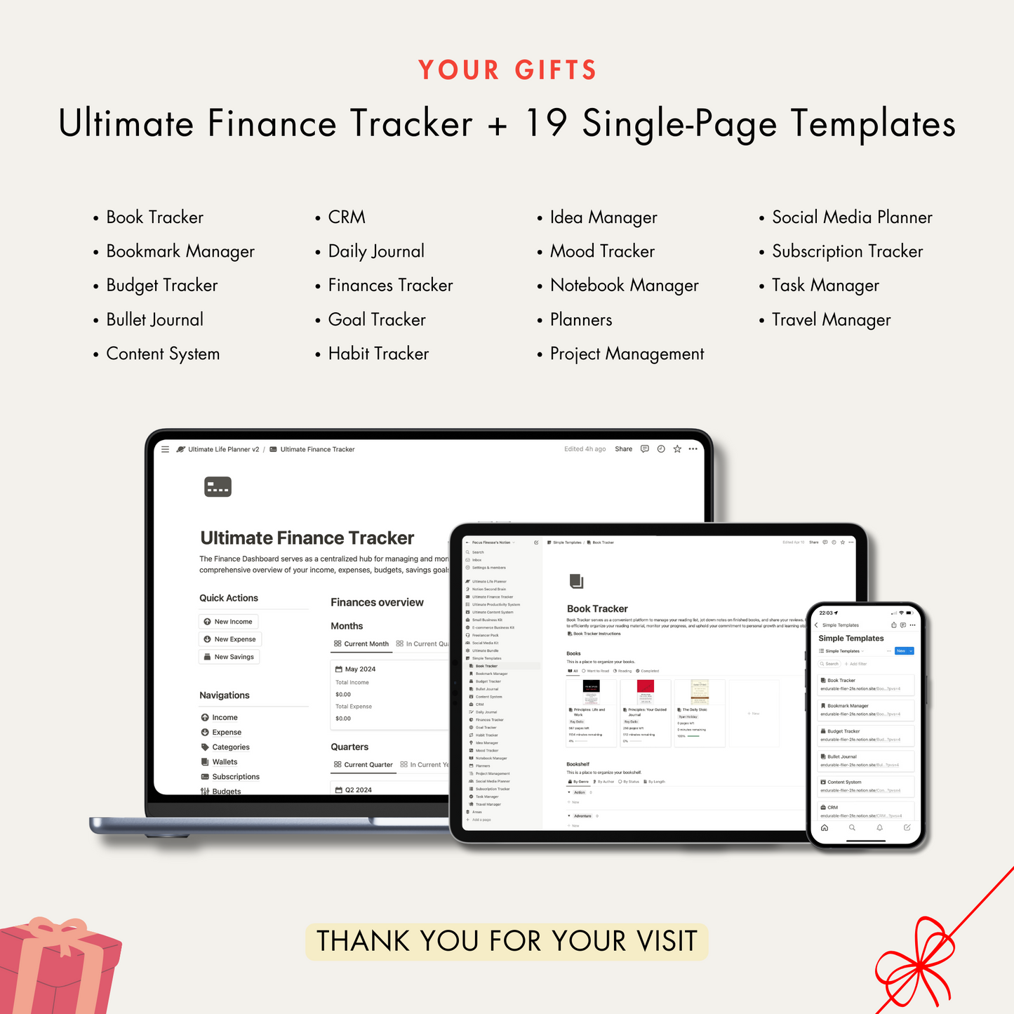 Freelancer Notion Template, Notion Planner.