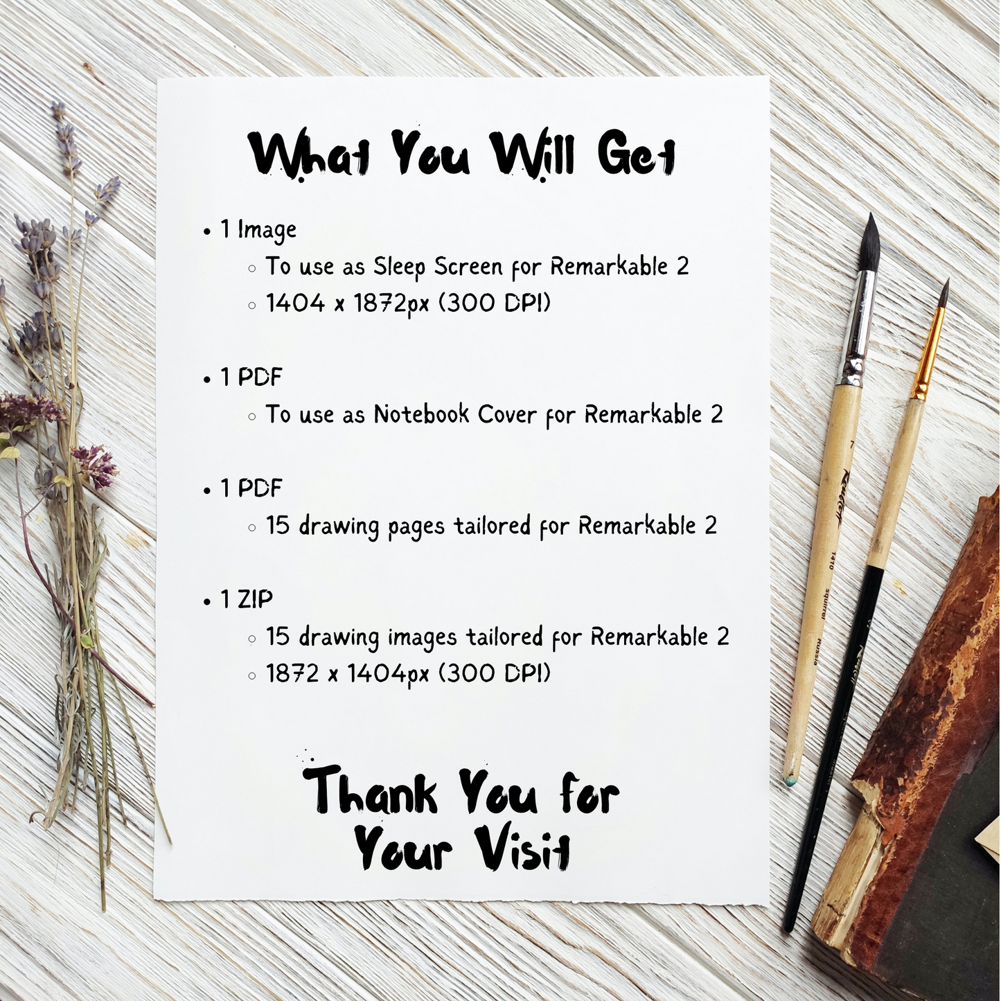 Remarkable 2 Sleep Screen & Notebook Cover Artwork - Inspirational Hand-Drawn Foliage Art