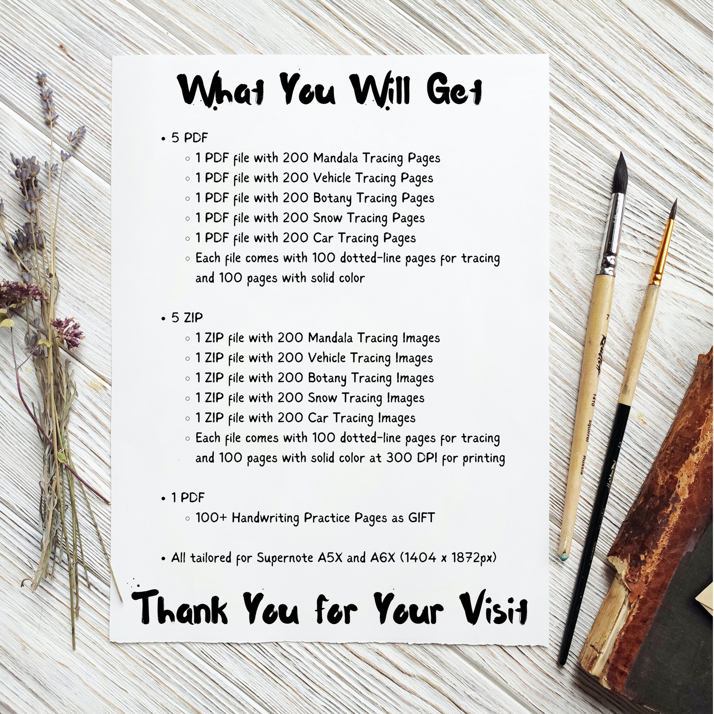 Supernote Tracing Templates.