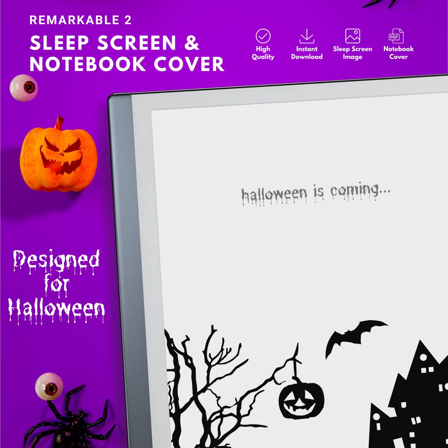 Remarkable 2 Halloween Enchanted Sleep Screen & Notebook Cover