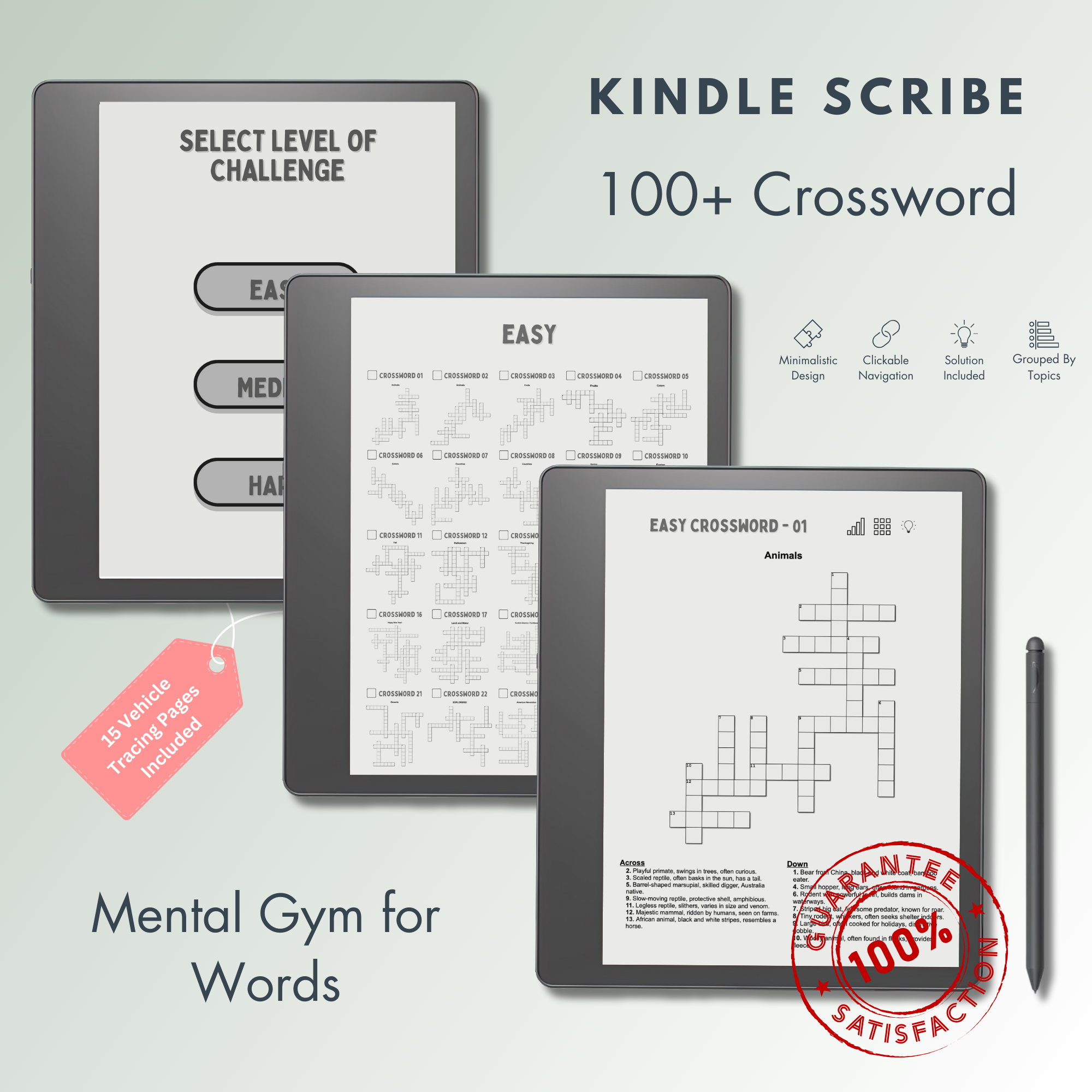100+ Kindle Scribe Crossword Puzzles EInk Elysium