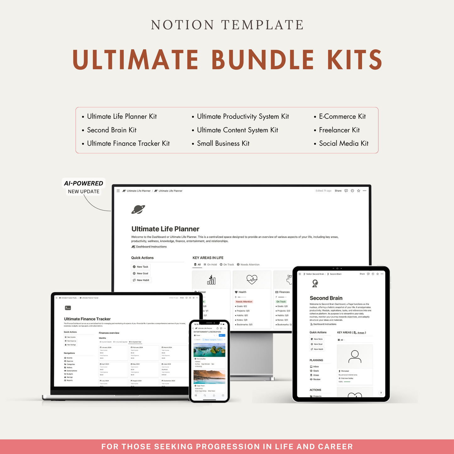 Notion Template Ultimate Bundle, Notion Planner.