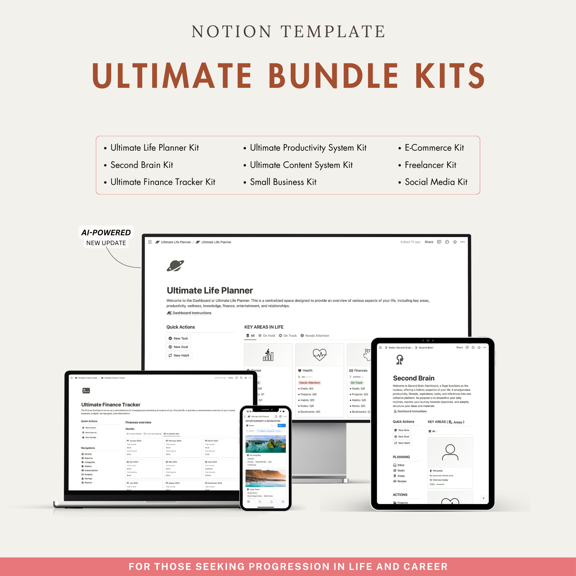 Notion Template Ultimate Bundle, Notion Planner.