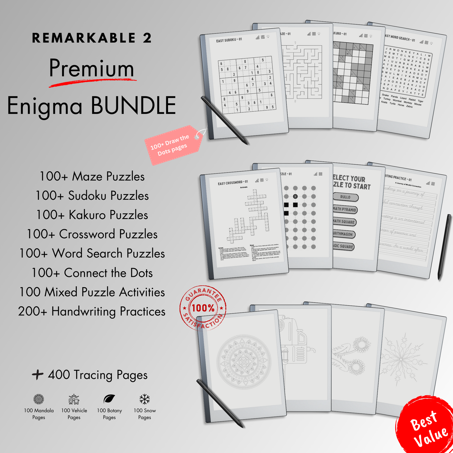 Remarkable 2 Templates. Remarkable 2 Puzzles.