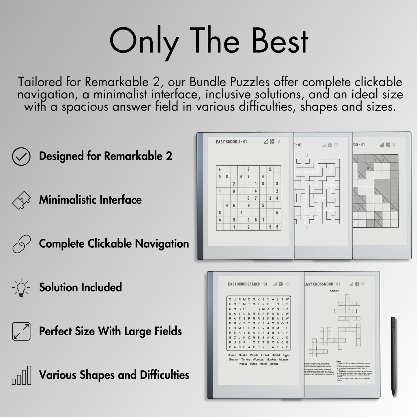 Remarkable 2 Templates. Remarkable 2 Puzzles.