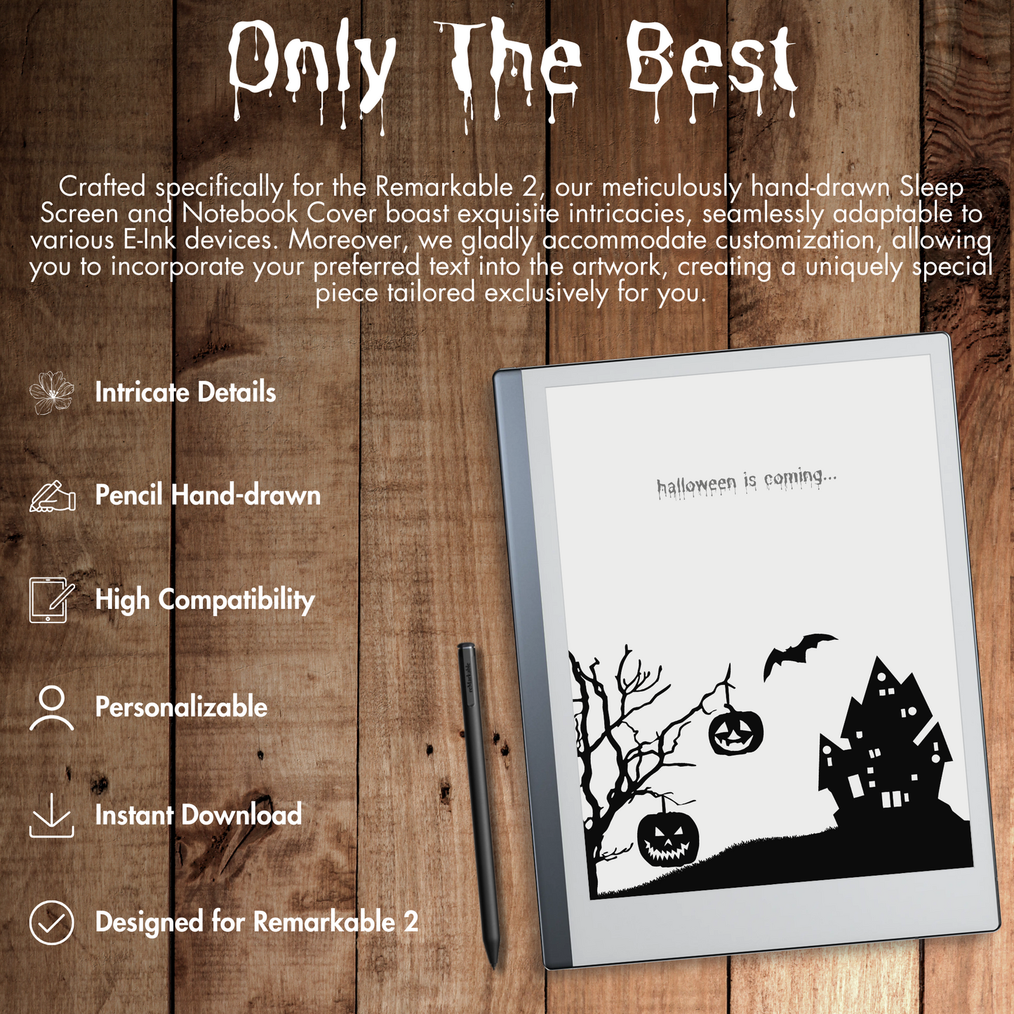 Remarkable 2 Halloween Enchanted Sleep Screen & Notebook Cover
