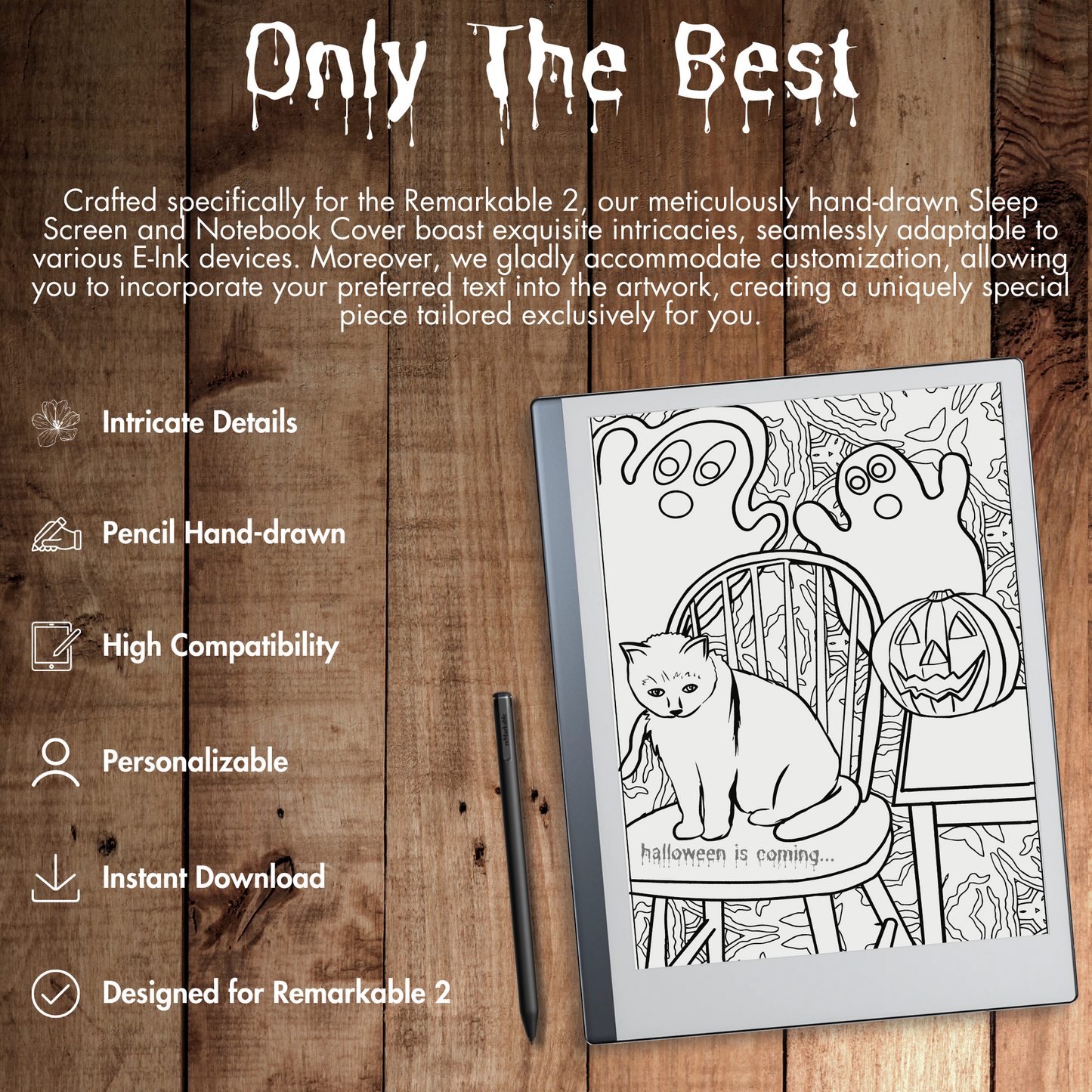 Remarkable 2 Halloween Macabre Sleep Screen & Notebook Cover