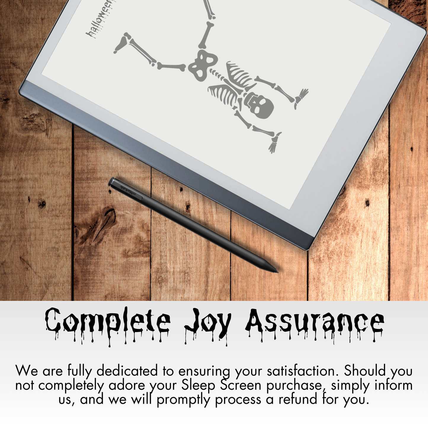 Remarkable 2 Halloween Skeleton Sleep Screen & Notebook Cover