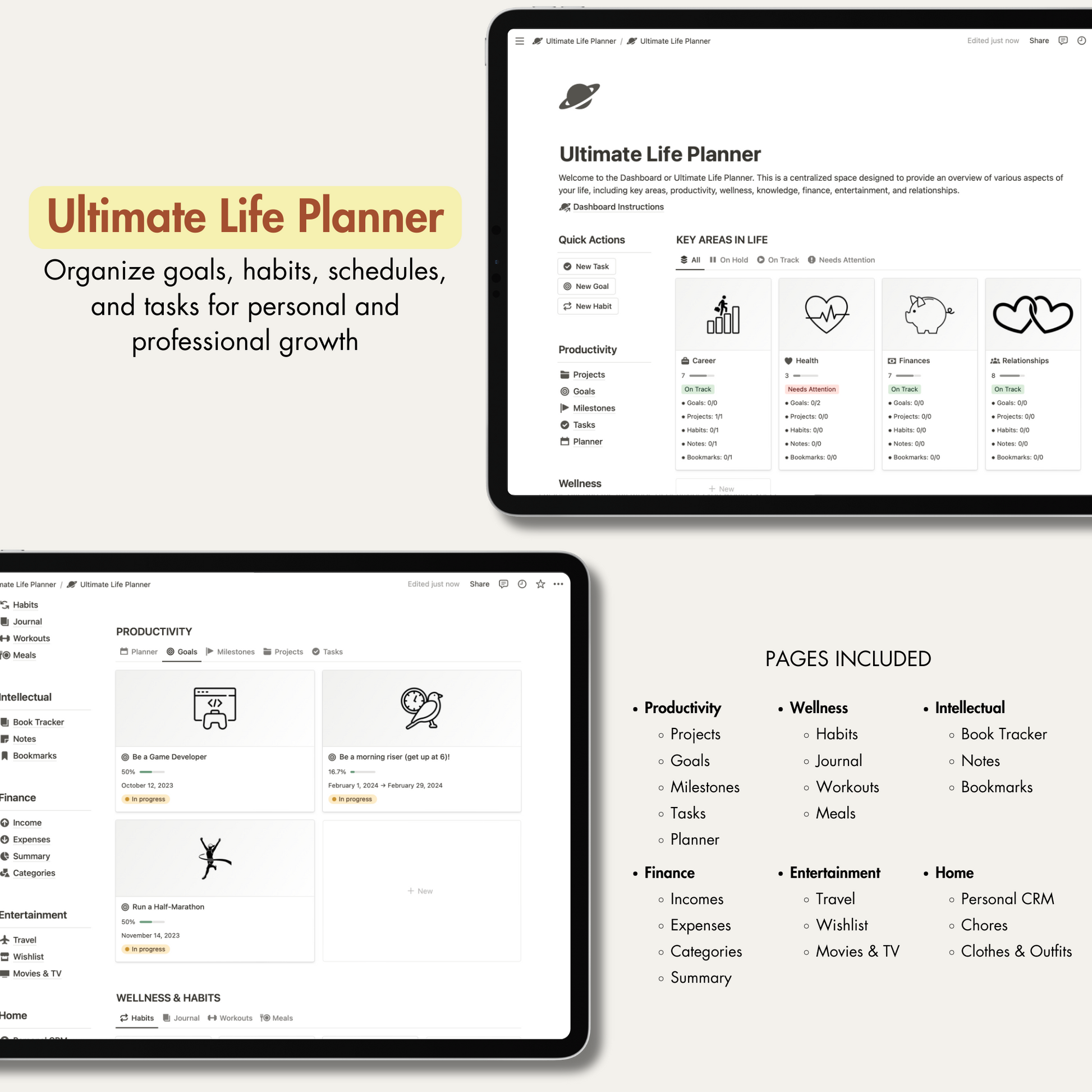 Notion Template Ultimate Bundle, Notion Planner.