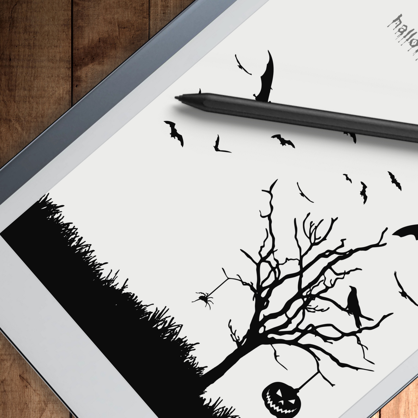 Remarkable 2 Halloween Bats Sleep Screen & Notebook Cover