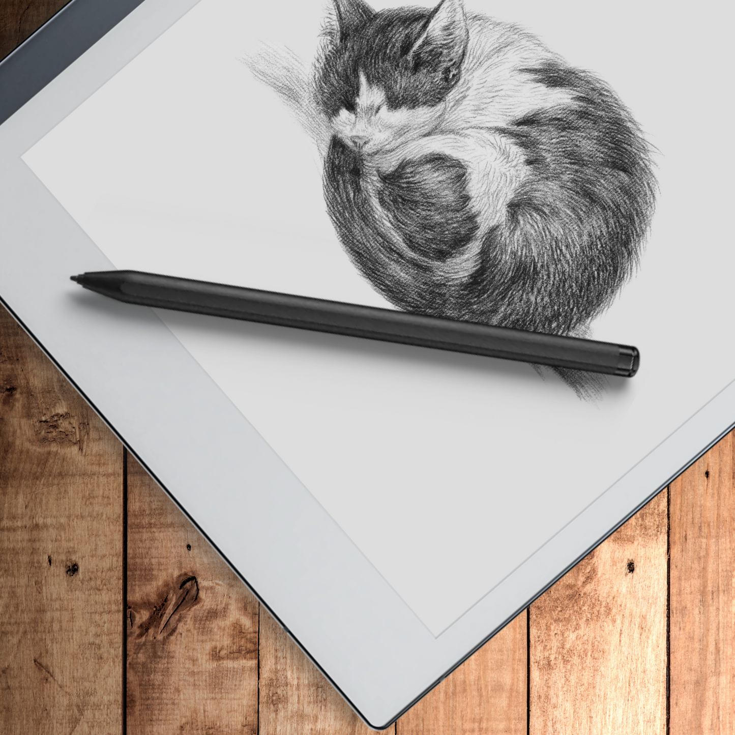 Remarkable 2 Sleep Screen & Notebook Cover Artwork - Hand-drawn Adorable Sleeping Cat