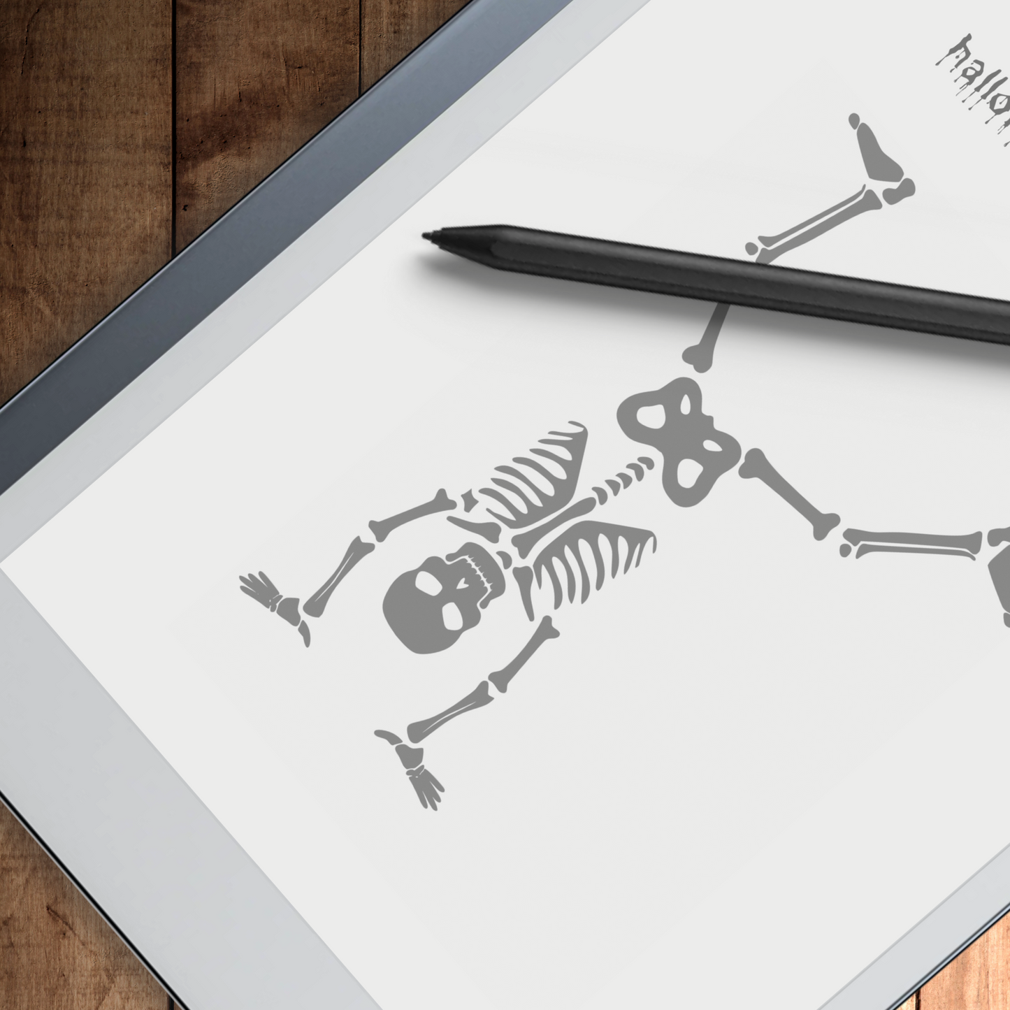 Remarkable 2 Halloween Skeleton Sleep Screen & Notebook Cover