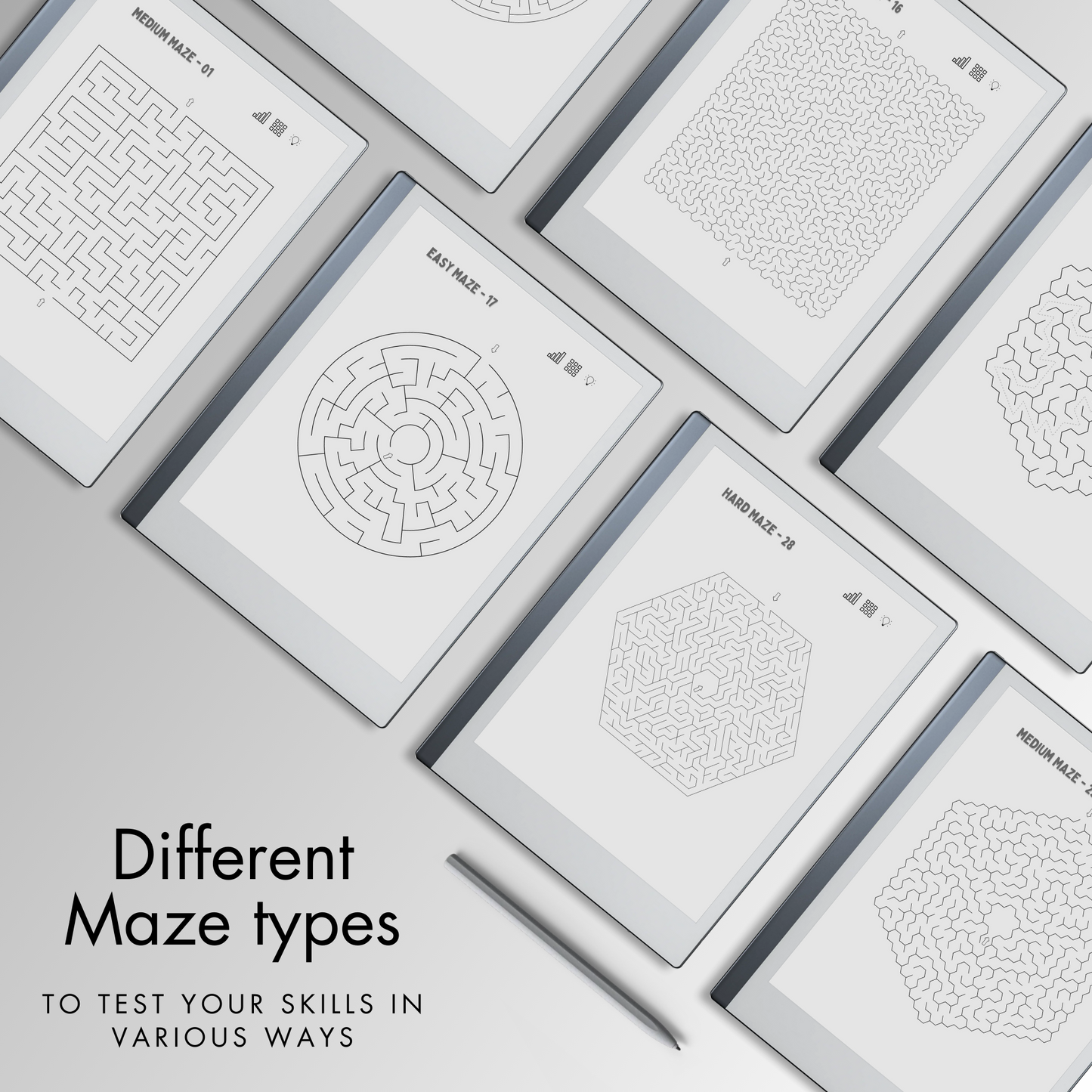 Remarkable 2 Maze Puzzles in different types.