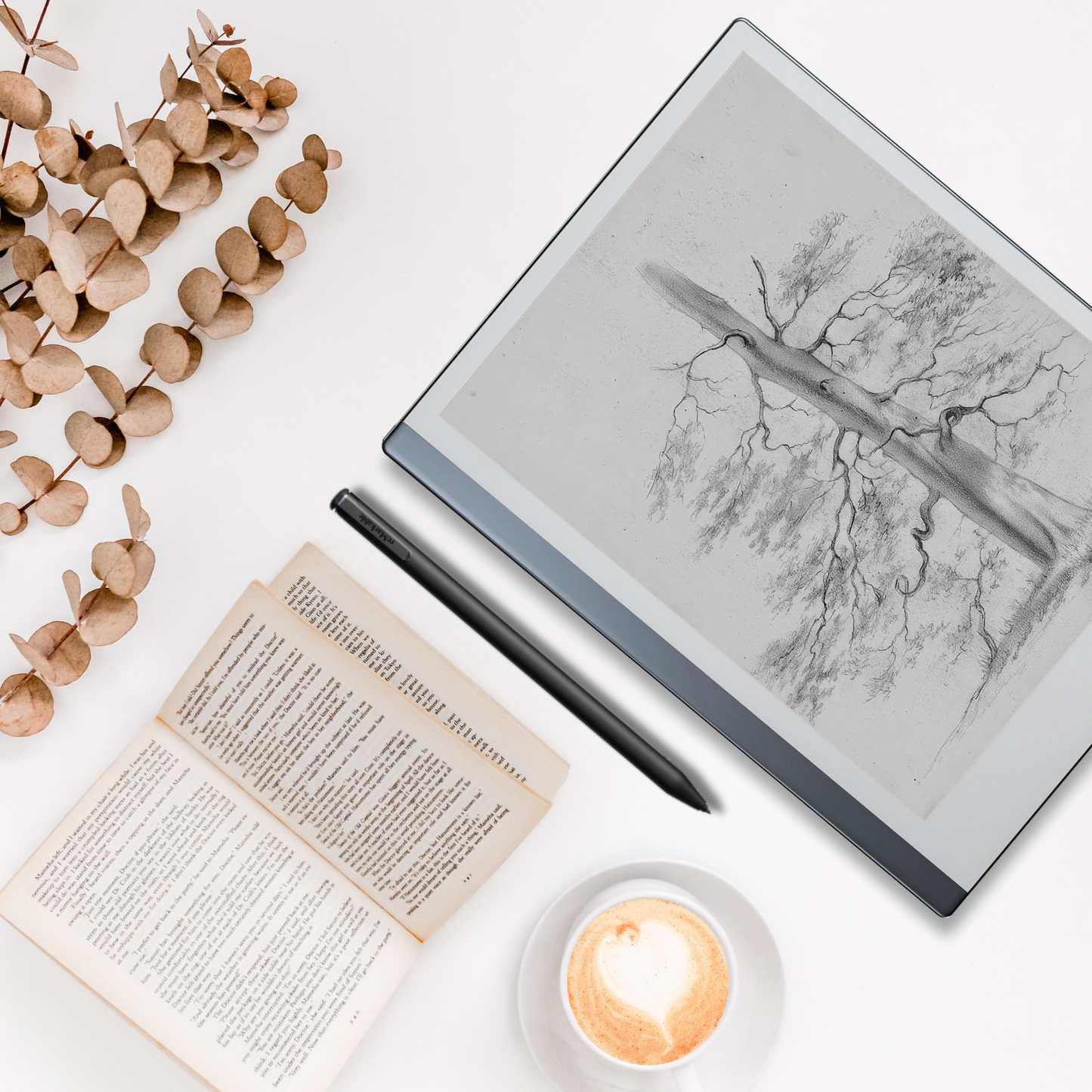 Remarkable 2 Sleep Screen & Notebook Cover Artwork - Original Hand-Rendered Tree Drawings