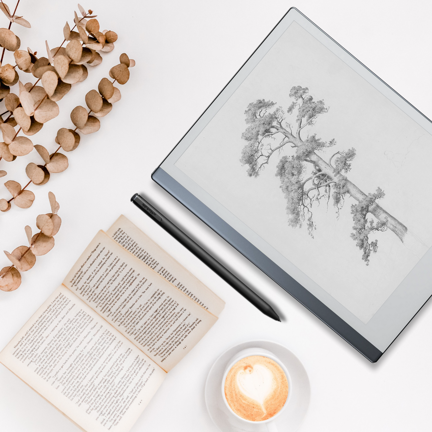 Remarkable 2 Sleep Screen & Notebook Cover Artwork - Inspirational Hand-Drawn Foliage Art