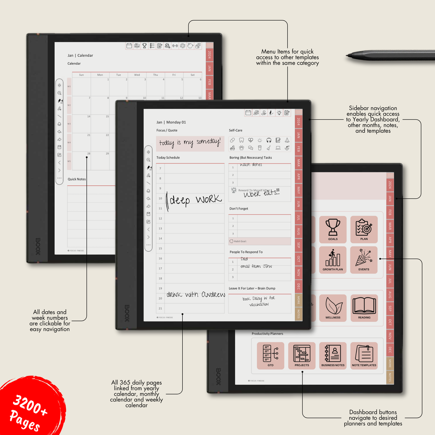 Boox Templates, Boox Planner, Boox Go 10.3, Boox Note Air 3C, Boox Note Air 4C, Boox Note Air 1, Boox Note Air 2, Boox Note Air Plus, Boox Nova Air, Boox Nova Air C, Boox Tab Ultra and Boox Tab Ultra C.