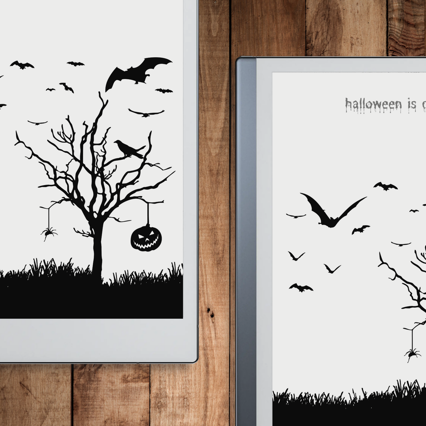 Remarkable 2 Halloween Bats Sleep Screen & Notebook Cover