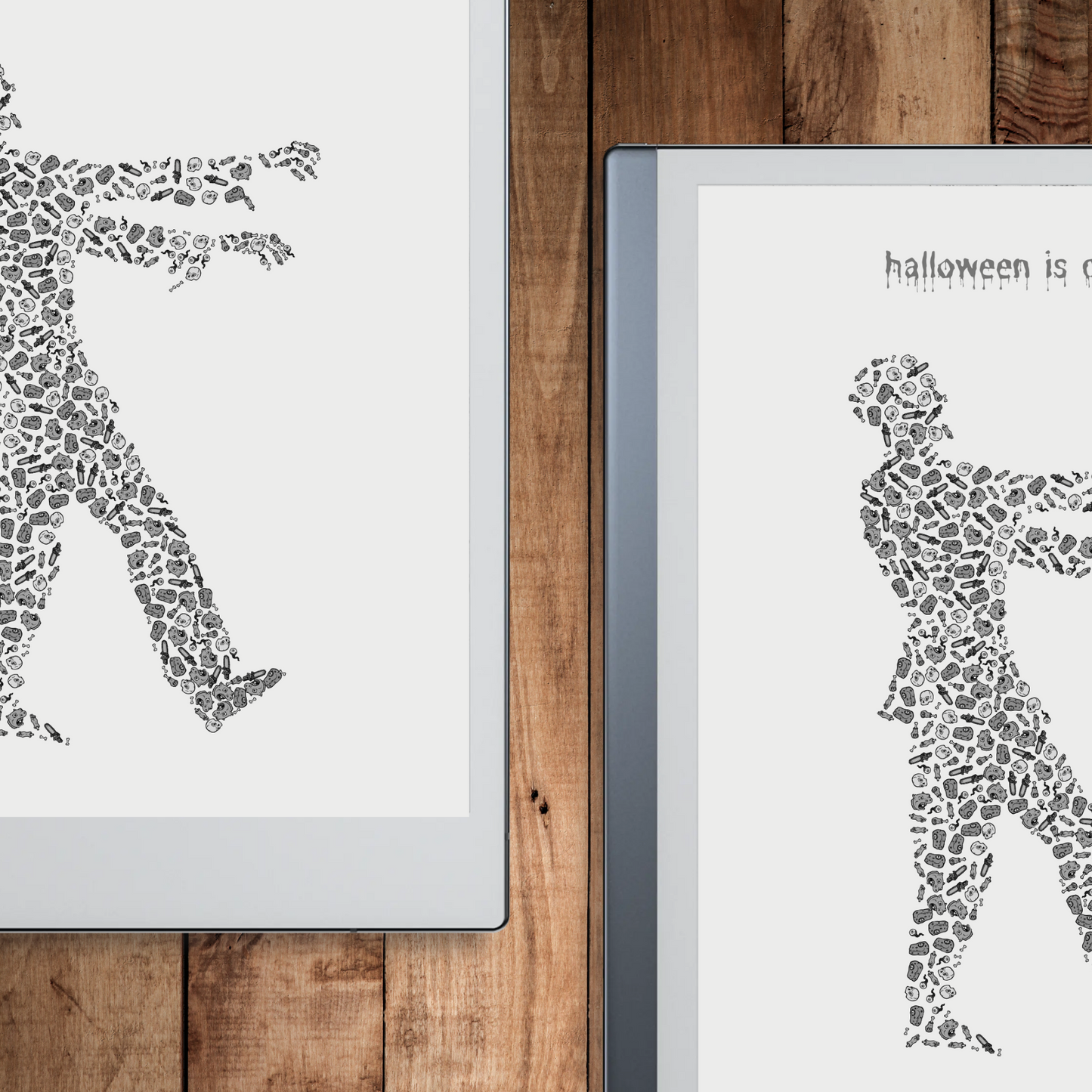 Remarkable 2 Halloween Zombie Sleep Screen & Notebook Cover