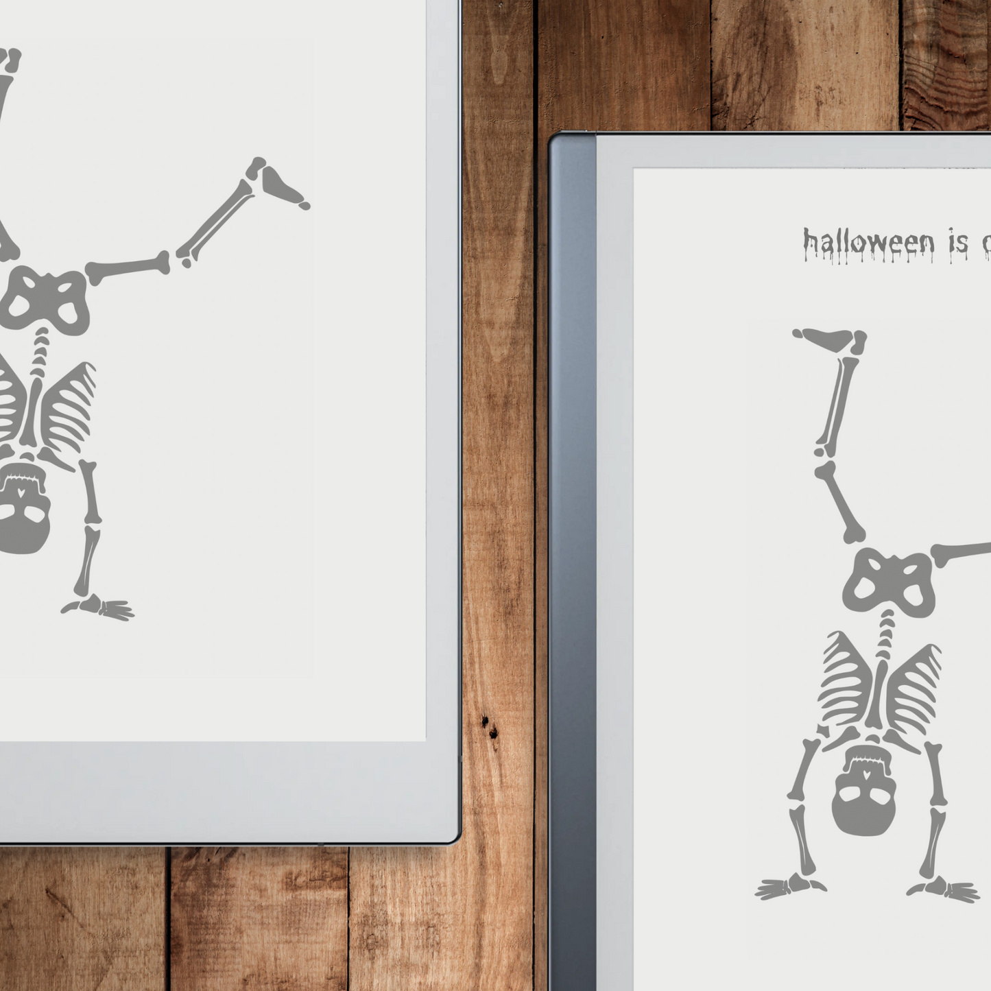 Remarkable 2 Halloween Skeleton Sleep Screen & Notebook Cover
