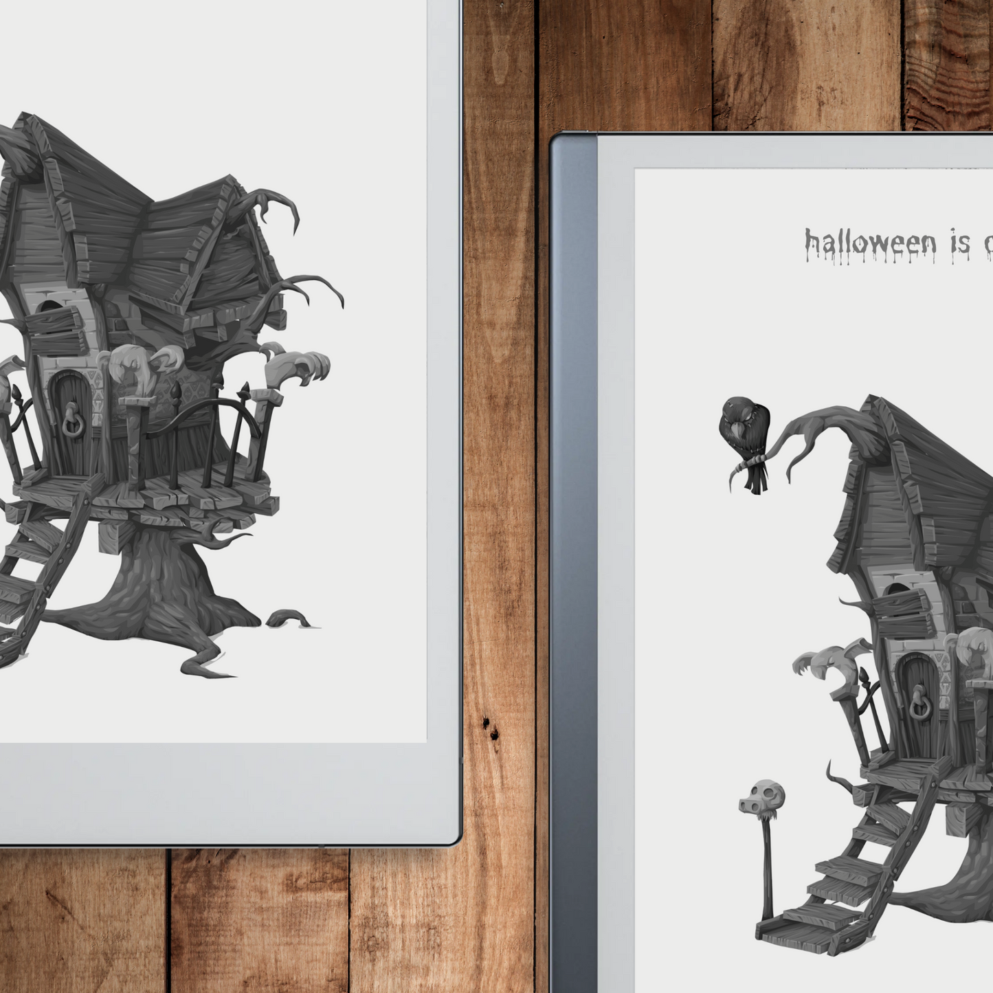 Remarkable 2 Halloween Ominous Sleep Screen & Notebook Cover
