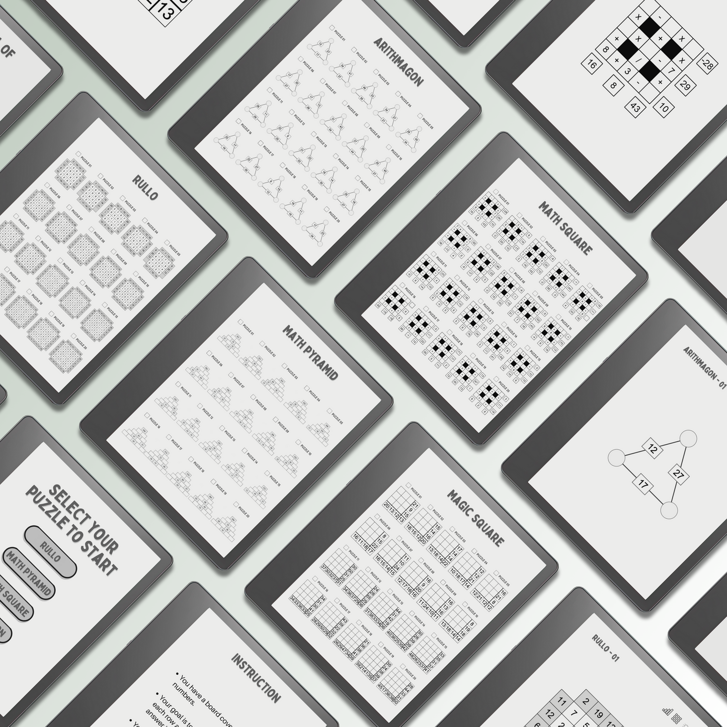 Kindle Scribe Puzzle Bundle in use.