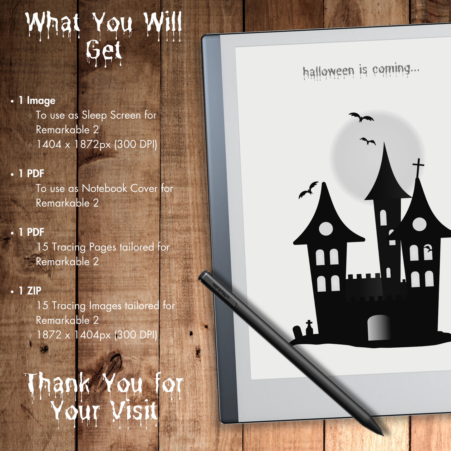Remarkable 2 Halloween Spiderweb Sleep Screen & Notebook Cover