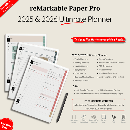 Remarkable Paper Pro Planner. Remarkable Paper Pro Templates. Remarkable Pro Templates.