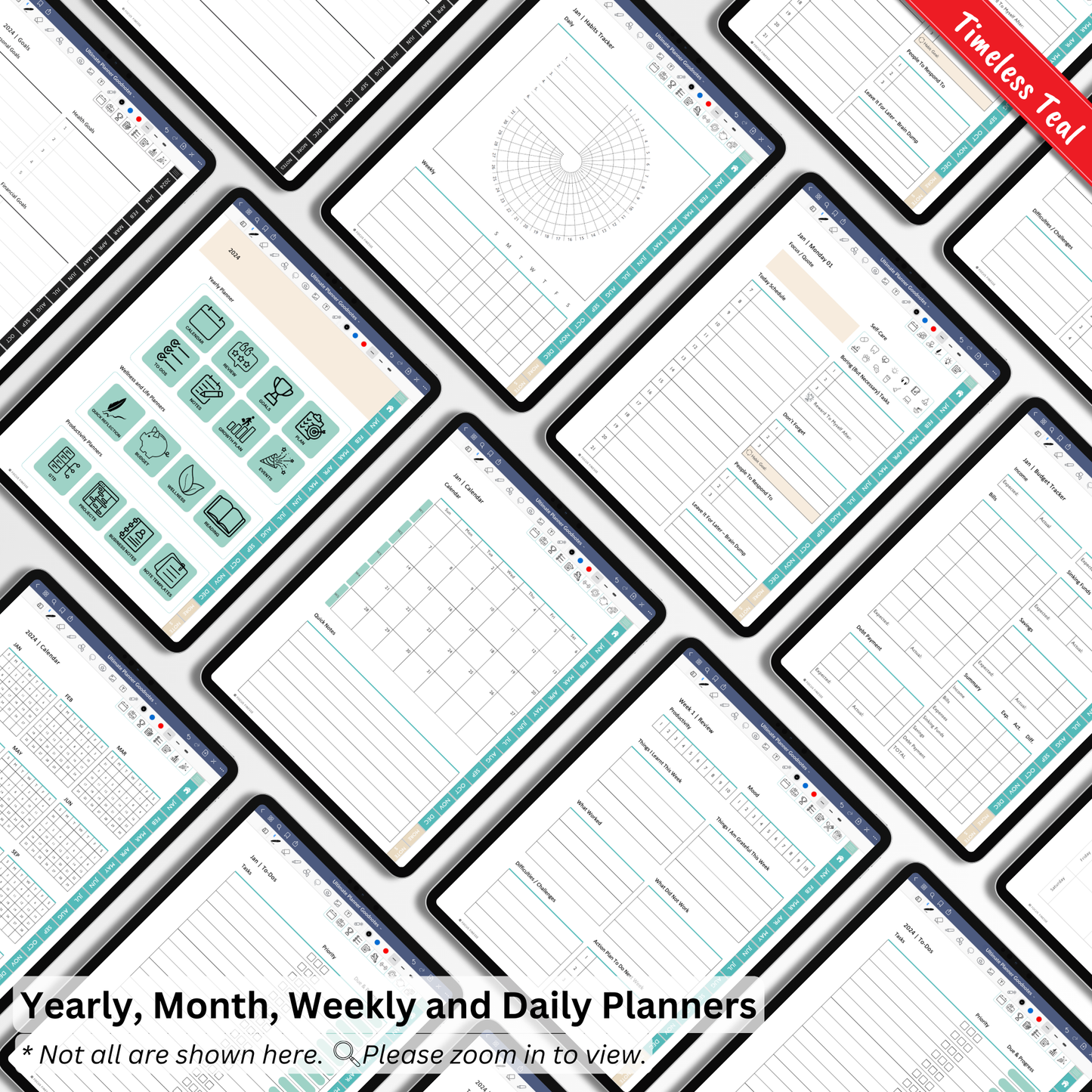 Goodnotes Planner. Goodnotes Templates. Goodnotes Digital Planners. iPad Planners.