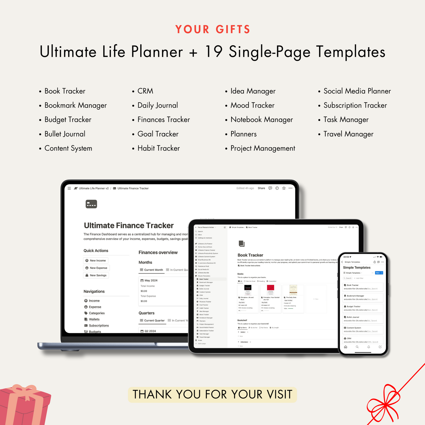 Notion Templates, Notion Finance Tracker.