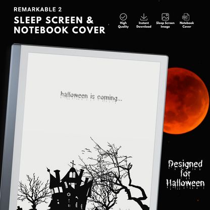 Remarkable 2 Halloween Ghastly Sleep Screen & Notebook Cover