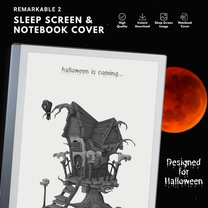 Remarkable 2 Halloween Ominous Sleep Screen & Notebook Cover