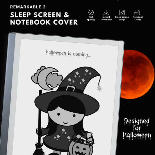 Remarkable 2 Halloween Eerie Sleep Screen & Notebook Cover
