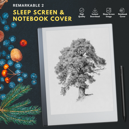 This is a Digital Download of Sleep Screen and Notebook Cover crafted specifically for the Remarkable 2.