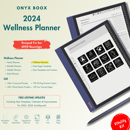 Wellness Planner 2024 for Onyx Boox.