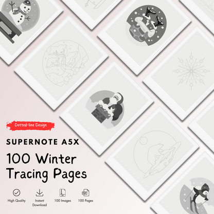 Supernote Winter Tracing Pages