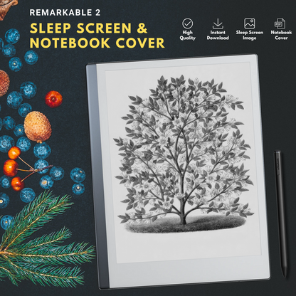 Remarkable 2 Sleep Screen & Notebook Cover Artwork - Hardy Magnolia