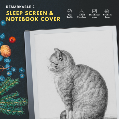 This is a Digital Download of Sleep Screen and Notebook Cover crafted specifically for the Remarkable 2.