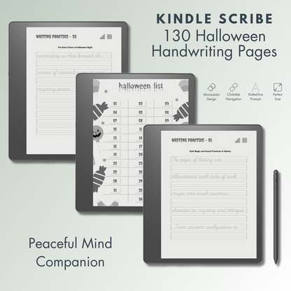 100+ Kindle Scribe Halloween Handwriting Pages