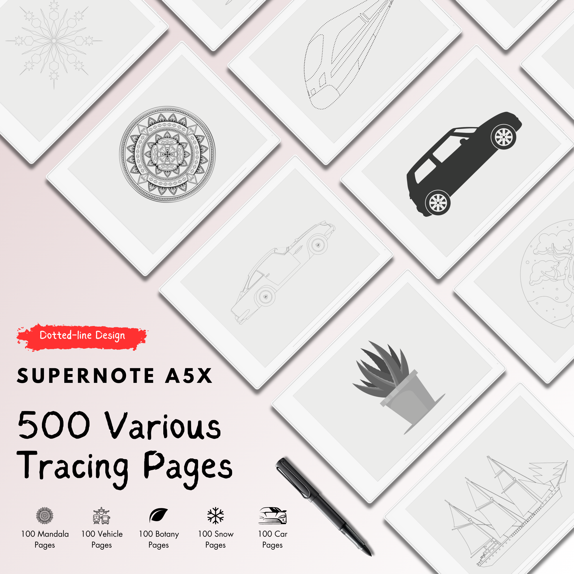 Supernote 500 Tracing Pages Bundle – E-Ink Elysium