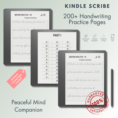 Kindle Scribe Handwriting Templates.