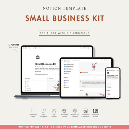 Notion Template Small Business Kit.