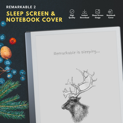 This is a Digital Download of Sleep Screen and Notebook Cover crafted specifically for the Remarkable 2.