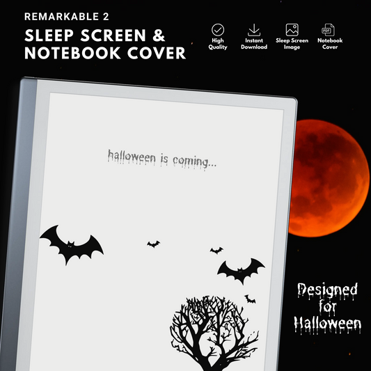 Remarkable 2 Halloween Chilling Sleep Screen & Notebook Cover