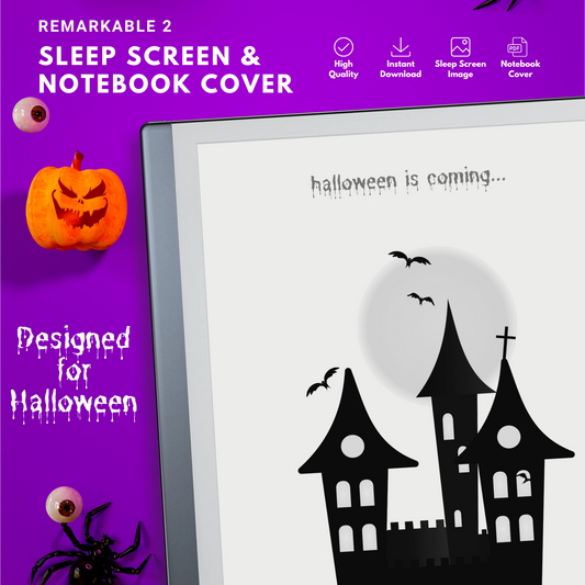 Remarkable 2 Halloween Spiderweb Sleep Screen & Notebook Cover