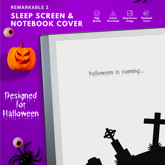 Remarkable 2 Halloween Nightmarish Sleep Screen & Notebook Cover