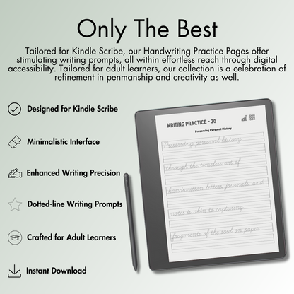 Kindle Scribe Handwriting Templates.