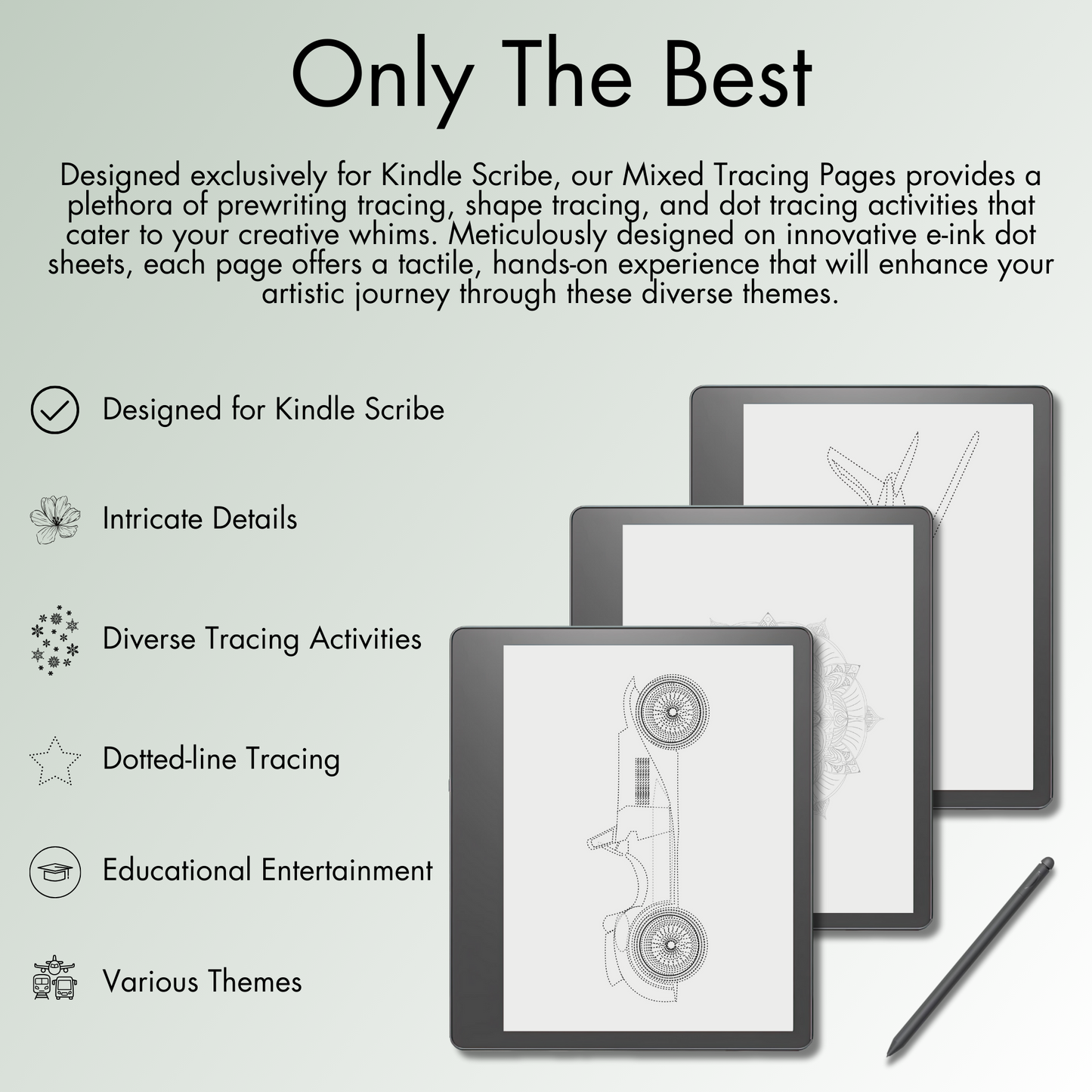 Kindle Scribe Tracing Templates.