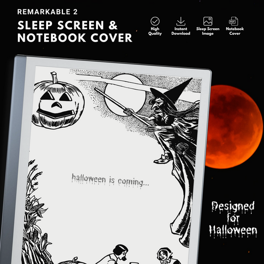 Remarkable 2 Halloween Mysterious Sleep Screen & Notebook Cover