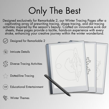 Remarkable 2 Winter Tracing Pages