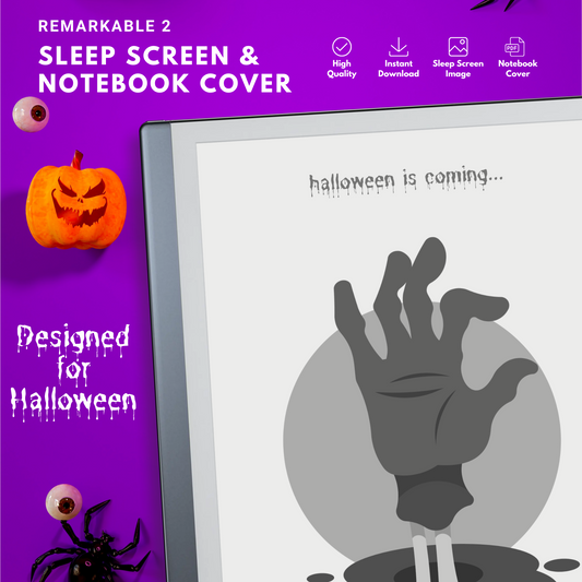 Remarkable 2 Halloween Cursed Sleep Screen & Notebook Cover